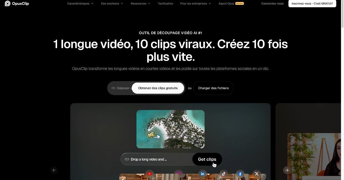 Capture d'écran de OpusClip