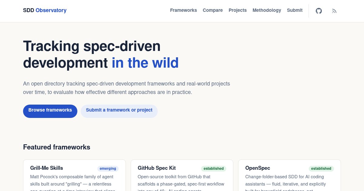 Tracking spec-driven development in the wild