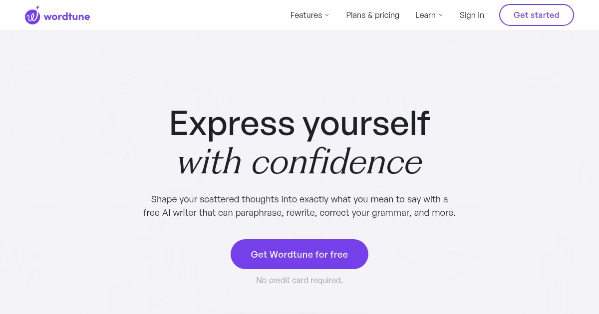 Capture d'écran de Wordtune