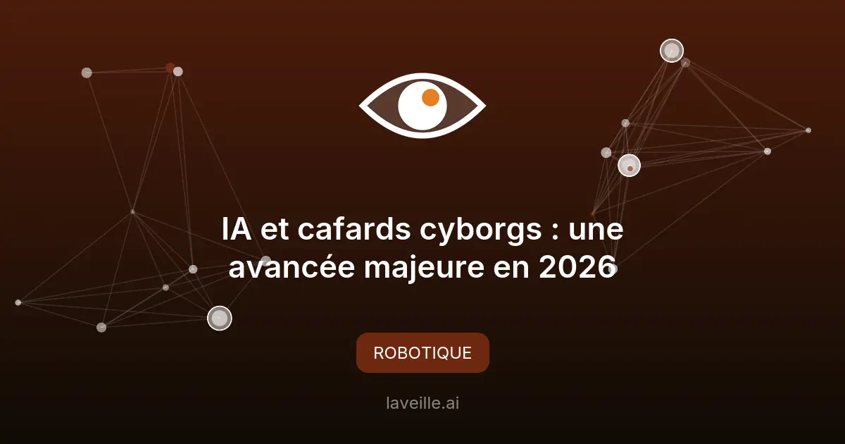 IA et cafards cyborgs : une avancée majeure en 2026