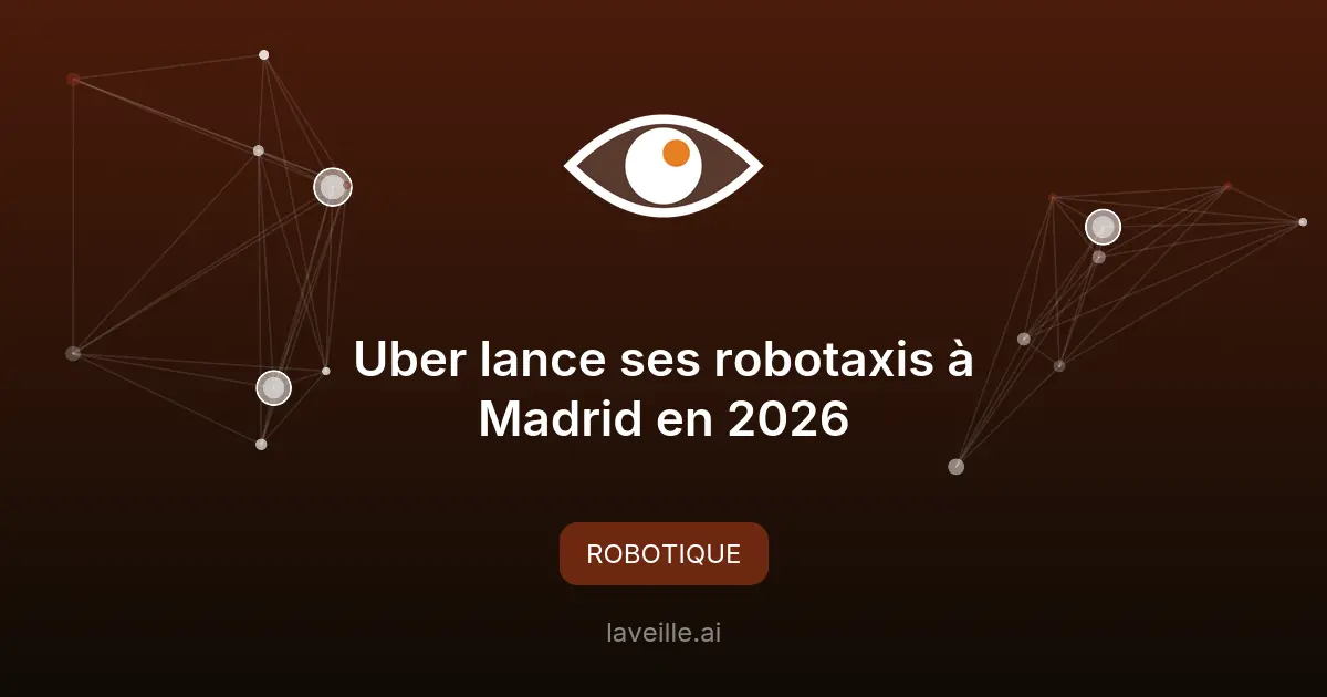 Uber lance ses robotaxis à Madrid en 2026