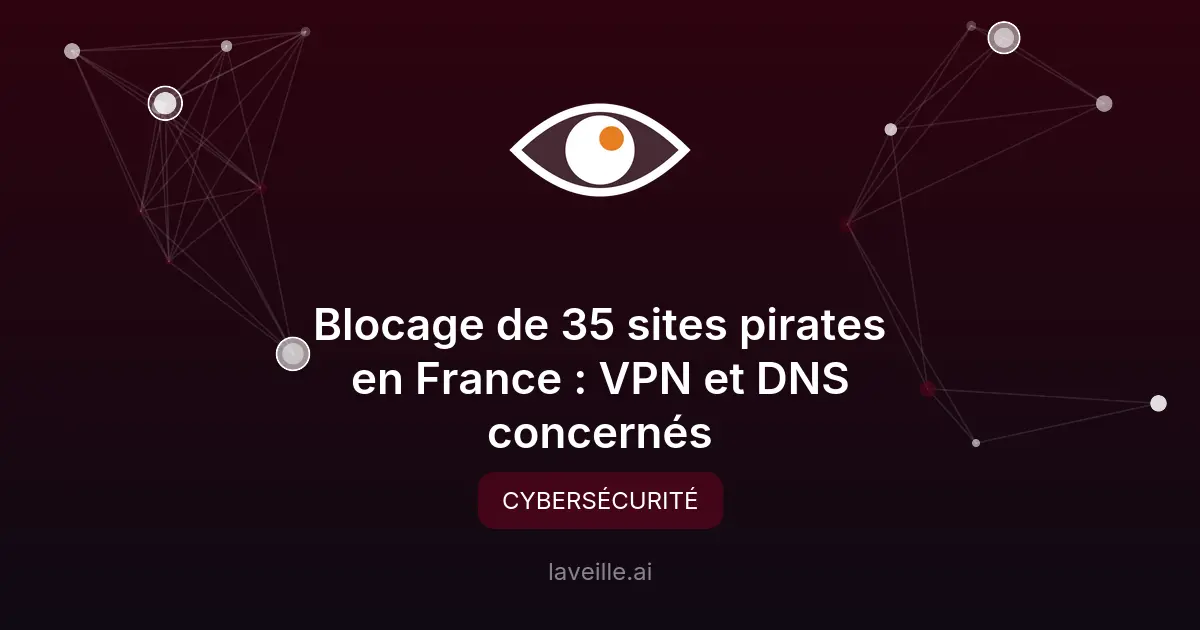 Blocage de 35 sites pirates en France : VPN et DNS concernés