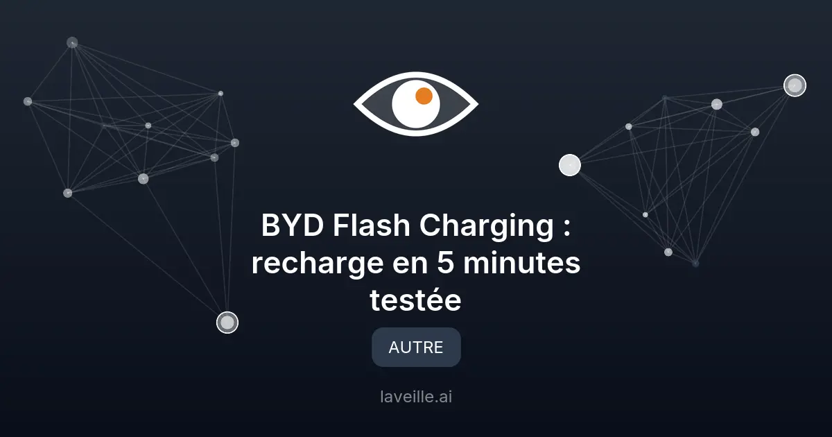 BYD Flash Charging : recharge en 5 minutes testée