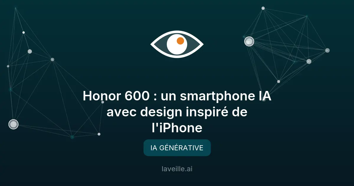 Honor 600 : un smartphone IA avec design inspiré de l'iPhone