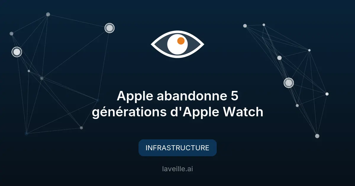 Apple abandonne 5 générations d'Apple Watch