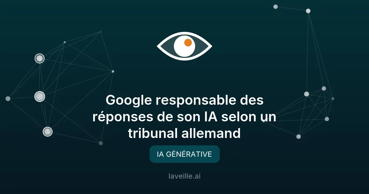 Google responsable des réponses de son IA selon un tribunal allemand