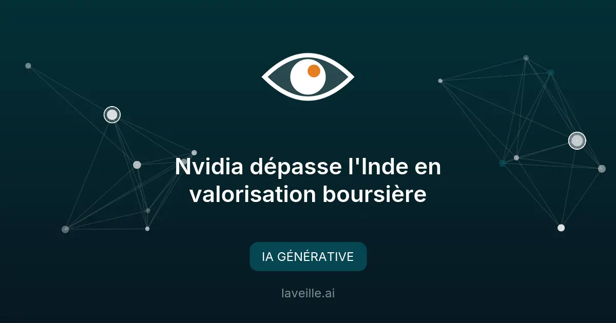 Nvidia dépasse l'Inde en valorisation boursière