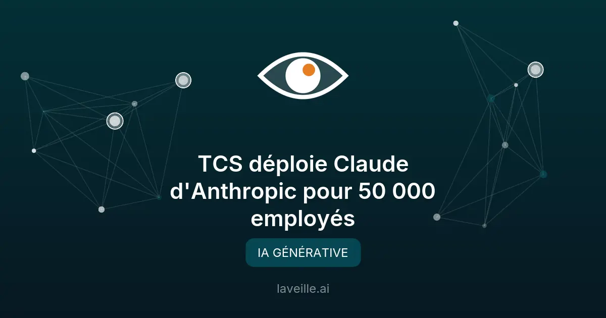 TCS déploie Claude d'Anthropic pour 50 000 employés