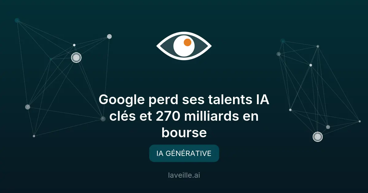 Google perd ses talents IA clés et 270 milliards en bourse