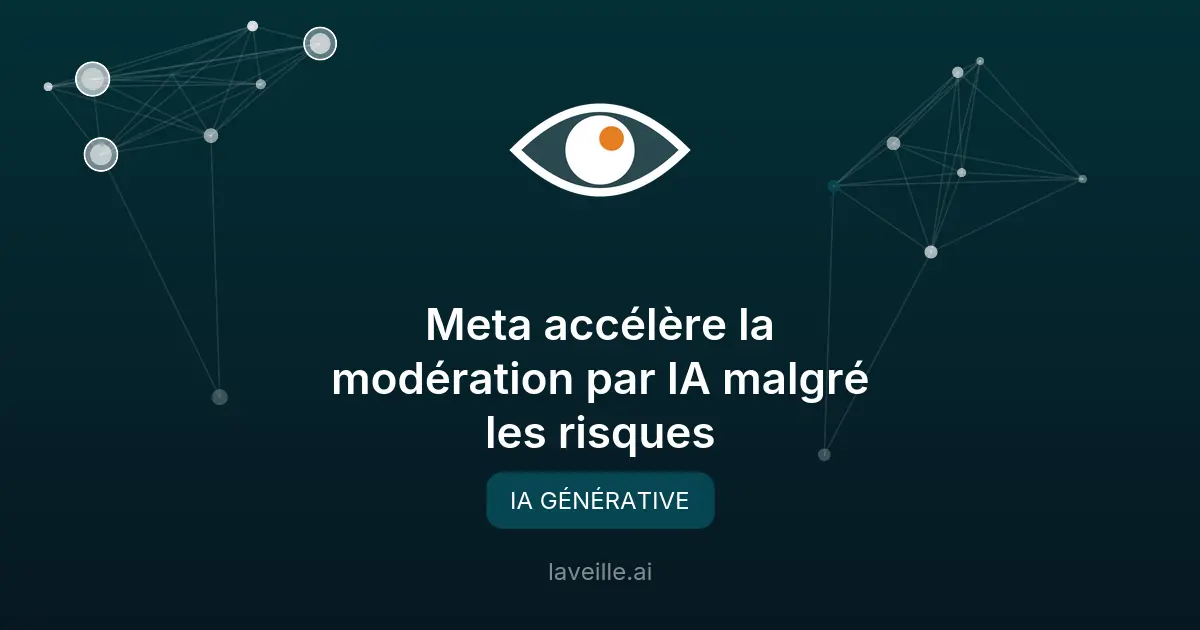 Meta accélère la modération par IA malgré les risques