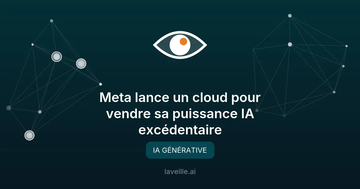 Meta lance un cloud pour vendre sa puissance IA excédentaire