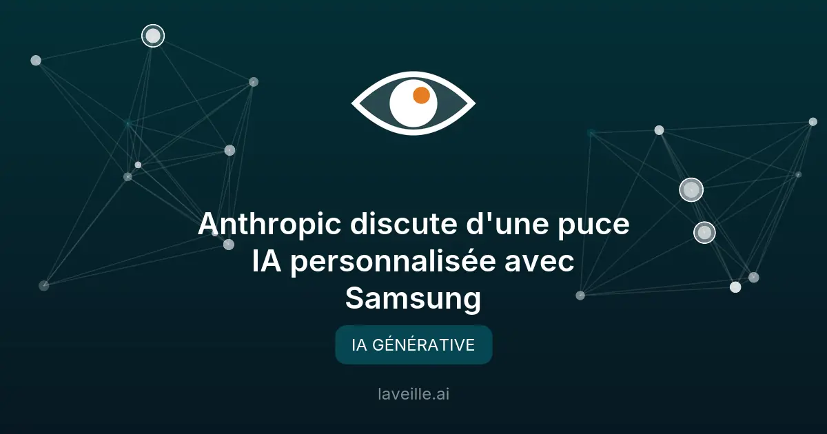 Anthropic discute d'une puce IA personnalisée avec Samsung