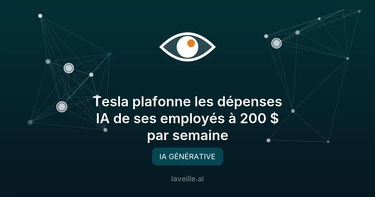 Tesla plafonne les dépenses IA de ses employés à 200 $ par semaine