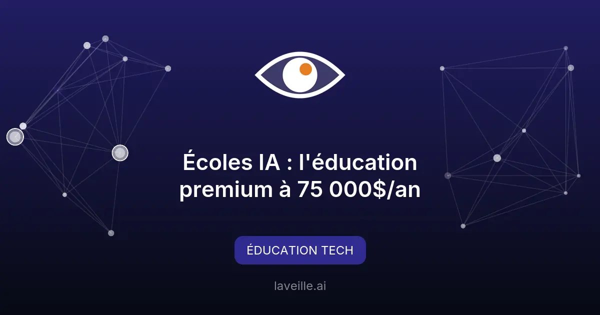 Écoles IA : l'éducation premium à 75 000$/an