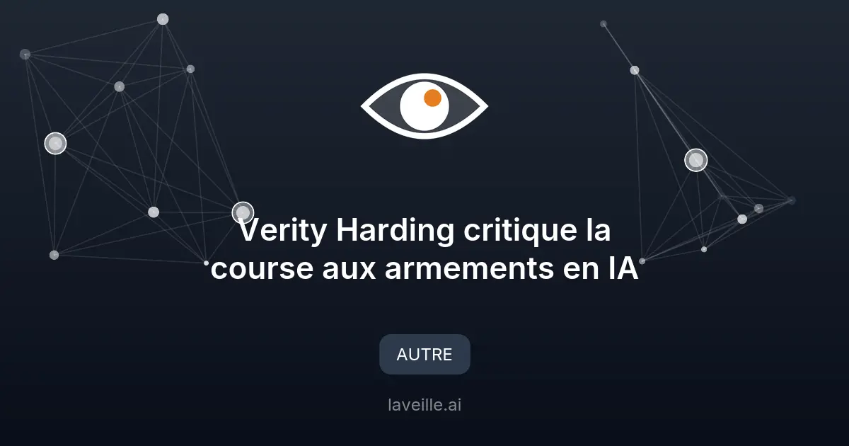 Verity Harding critique la course aux armements en IA