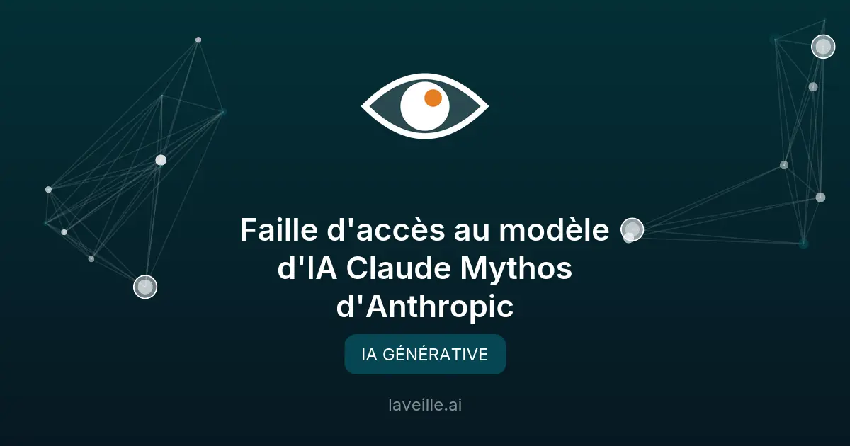 Faille d'accès au modèle d'IA Claude Mythos d'Anthropic