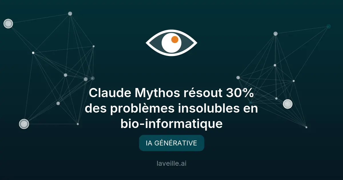 Claude Mythos résout 30% des problèmes insolubles en bio-informatique
