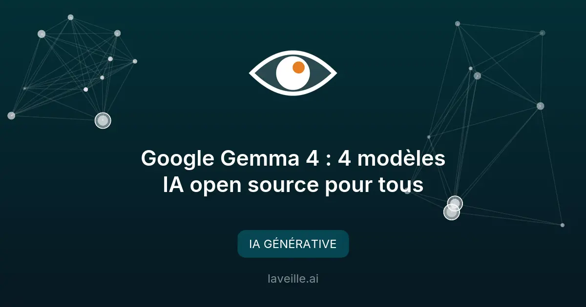 Google Gemma 4 : 4 modèles IA open source pour tous