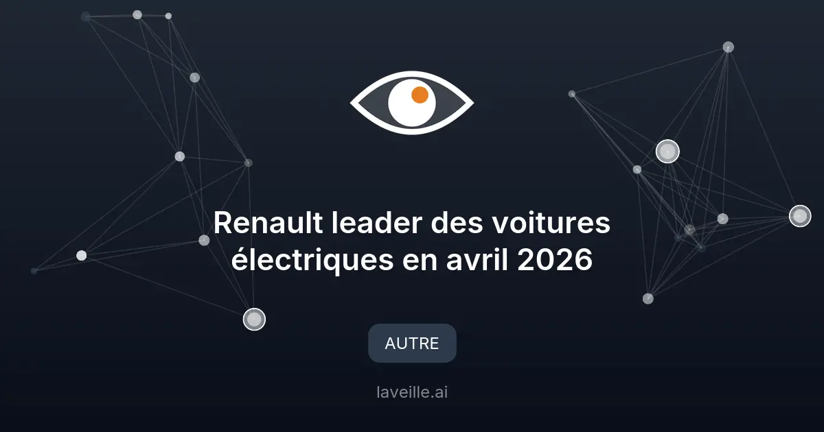 Renault leader des voitures électriques en avril 2026