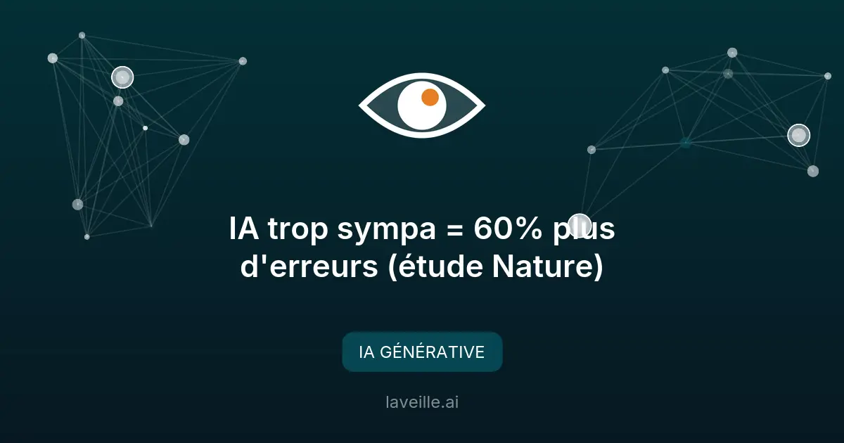 IA trop sympa = 60% plus d'erreurs (étude Nature)