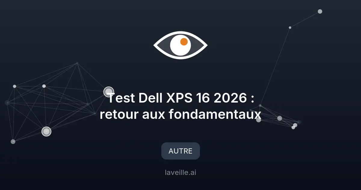 Test Dell XPS 16 2026 : retour aux fondamentaux