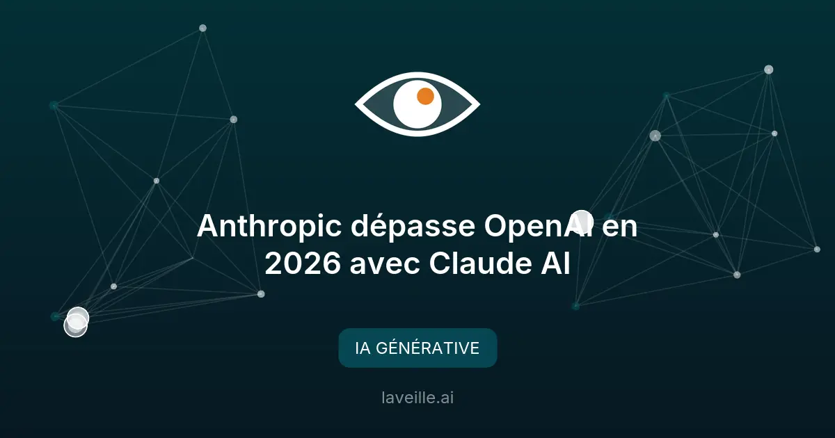 Anthropic dépasse OpenAI en 2026 avec Claude AI