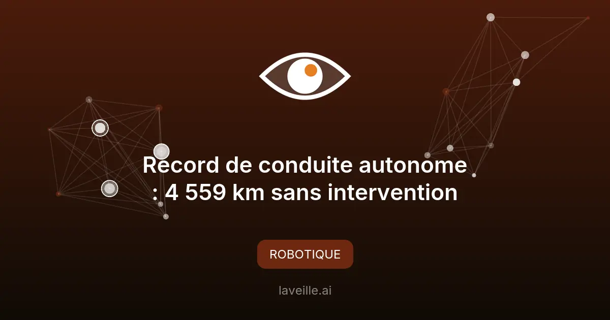 Record de conduite autonome : 4 559 km sans intervention