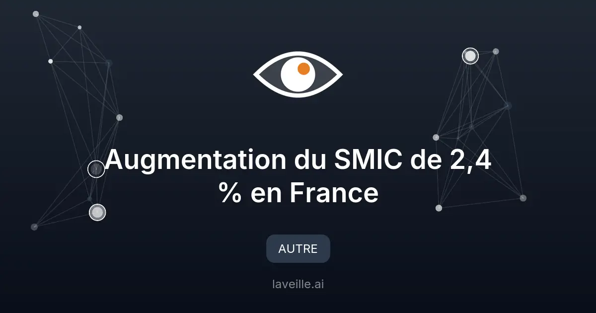 Augmentation du SMIC de 2,4 % en France