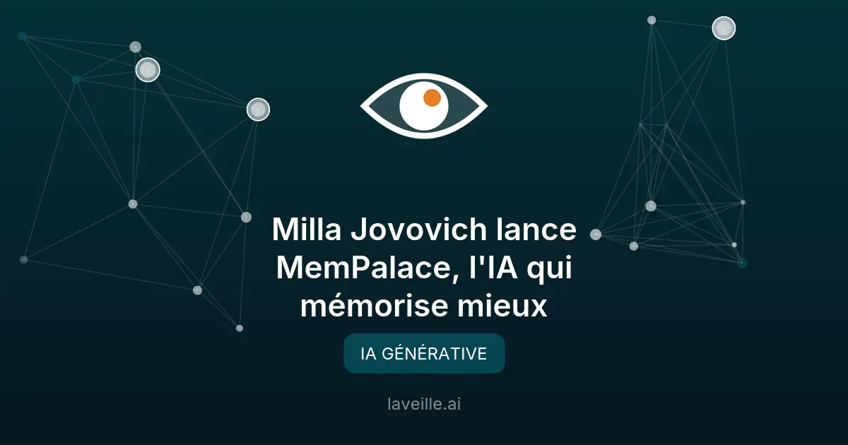 Milla Jovovich lance MemPalace, l'IA qui mémorise mieux